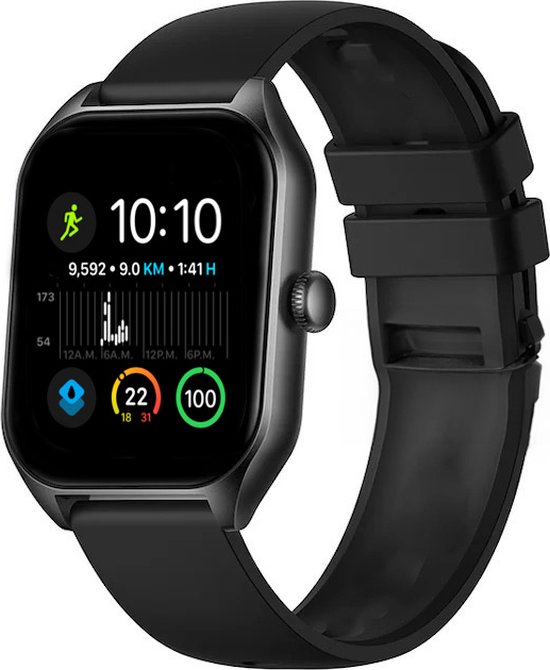 Royal Supplies C50 - Smartwatch- Smartwatch Dames & Heren - Screenprotector - 2024- Bellen- HD Touchscreen - Horloge - Stappenteller - Bloeddrukmeter - Saturatiemeter - IOS & Android - Zwart