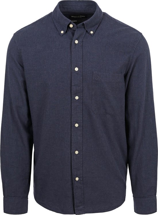Marc O'Polo - Overhemd Twill Donkerblauw - Heren - Regular-fit
