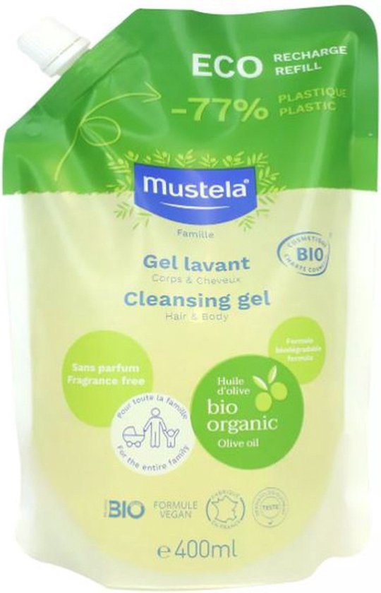 Mustela Cleansing Gel Refill - 400 ml van Must — afbeelding 3