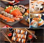 Bamboe sushi kit sushi-accessoires bevat sushi rolmatten eetstokjes rijstpadle rijststrooier voor koks beginners DIY 9 stuks