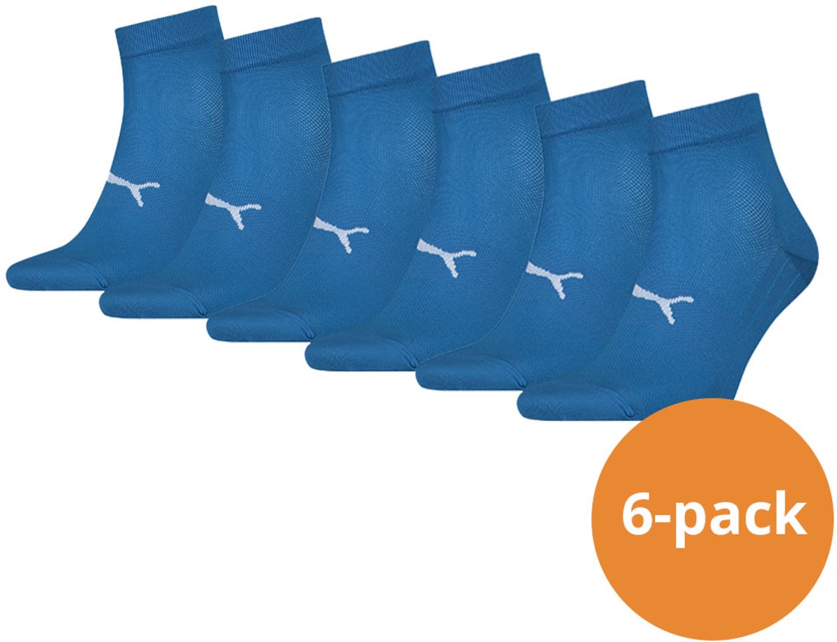 Puma Sport Quartersokken Light 6-pack -43/46 Blauw