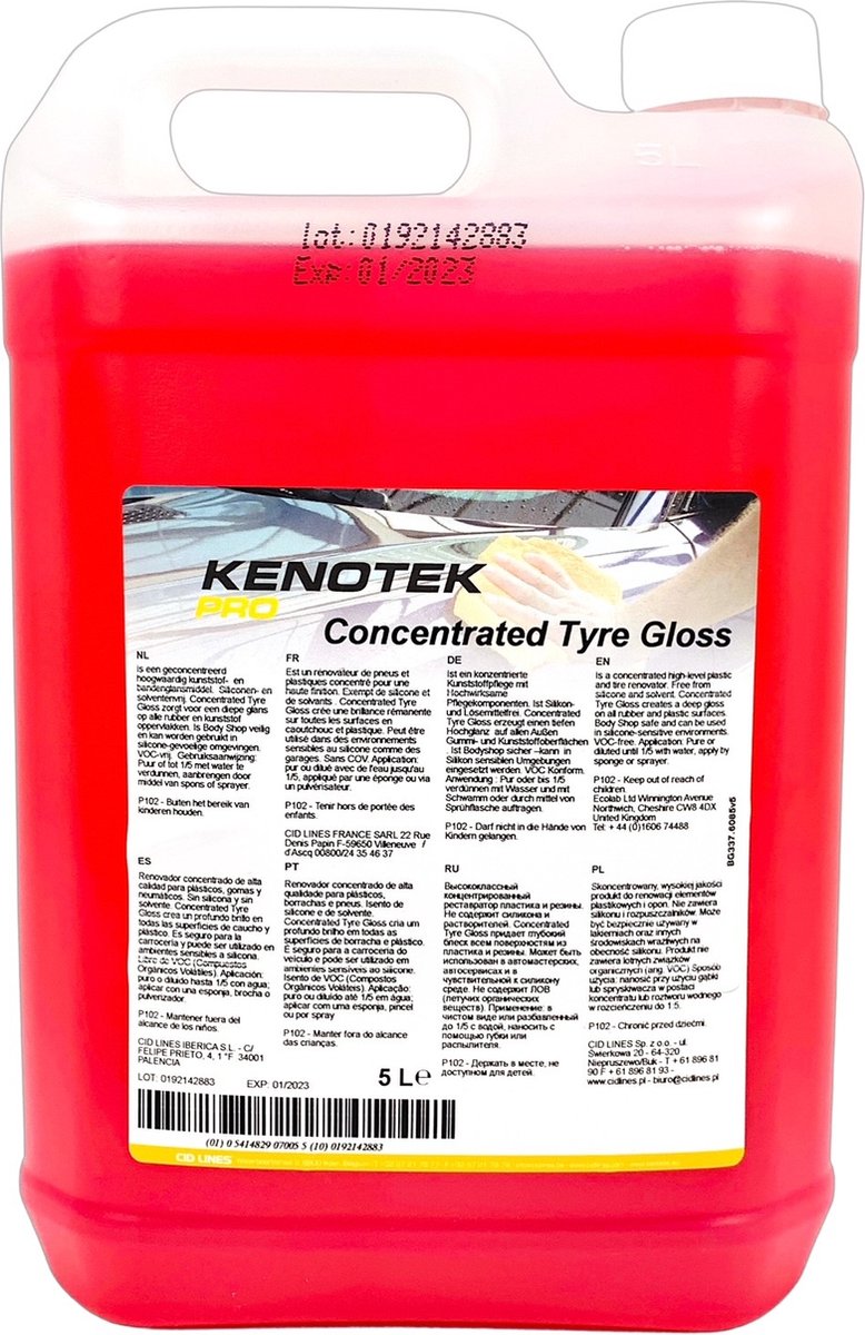 Kenotek Concentrated Tyre Gloss 5 Liter