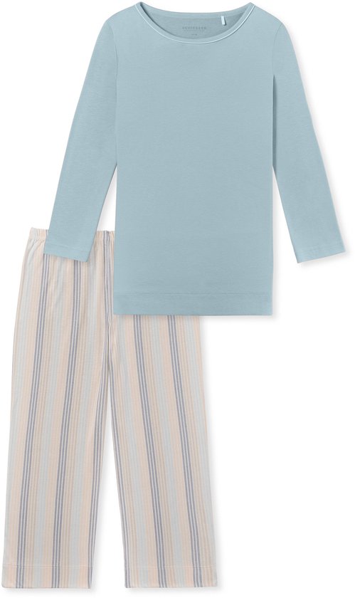 Schiesser Schlafanzug 3/4 Dames Pyjamaset - bluebird