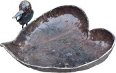 Floz Design vogelvoederschaal - voederschaal hartvorm - met ijsvogel - upcycled product - fairtrade