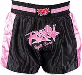 Ronin Kickboks Broek Fight - zwart/roze XL