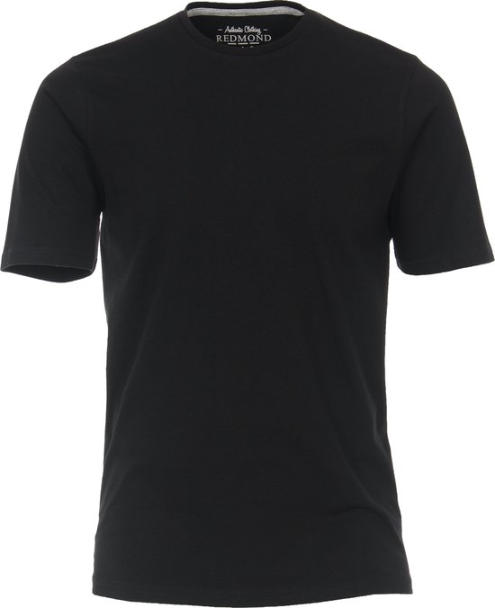 Redmond regular fit T-shirt - korte mouw O-hals - zwart - Maat: S