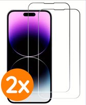 Screenprotector iPhone 14 Pro Gehard glas 2x - iPhone 14 Pro screenprotector - Tempered glas 2x