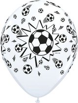 6 ballonnen voetbal - ballon - voetbal - sport - decoratie - verjaardag - kinderfeest - EK - WK