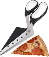 Pizzaschaar met serveeroppervlak, pizzasnijder met roestvrijstalen messen en geïntegreerde pizzaschep (1 x pizzaschaar 27 cm)