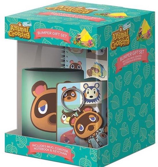 Nintendo - Animal Crossing New Horizons - Geschenkset - Mok, Notitieboekje, Onderzetter en Sleutelhanger