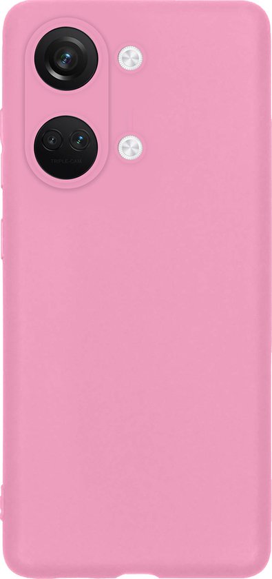 Coque pour OnePlus Nord 3 Coque en Siliconen avec 2x films de protection d'écran - Coque pour OnePlus Nord 3 Coque en Siliconen - Rose clair