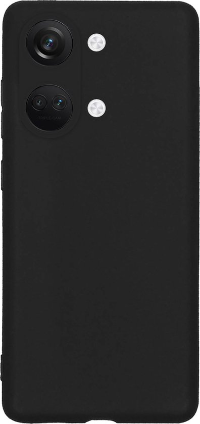Coque adaptée pour OnePlus Nord 3 Coque en Siliconen avec film de protection d'écran – Coque adaptée pour OnePlus Nord 3 Coque en Siliconen – Zwart