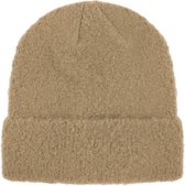 Basic beanie - camel - wintermuts teddy - teddy muts - warme winter muts teddy