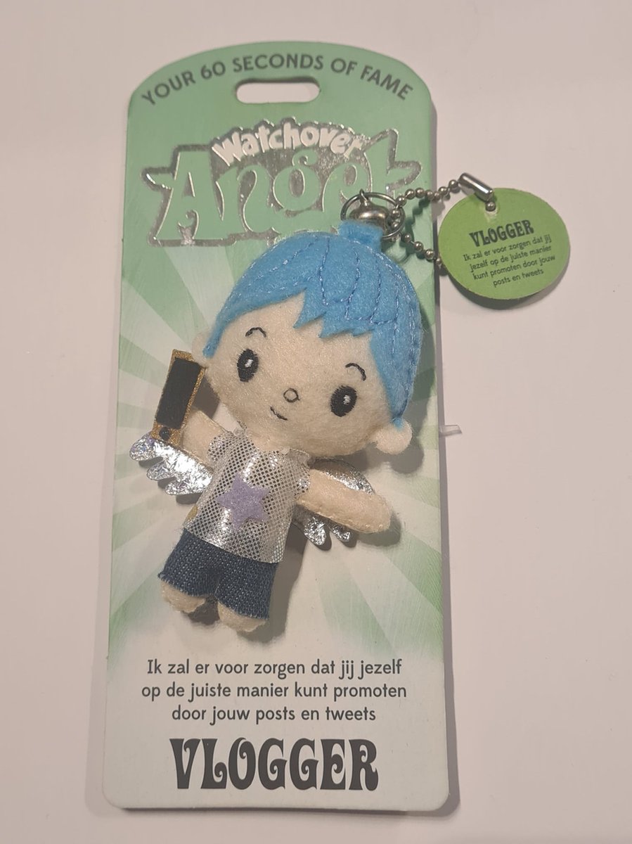 Watchover Angels "Vlogger" Sleutelhanger / Gelukspoppetje