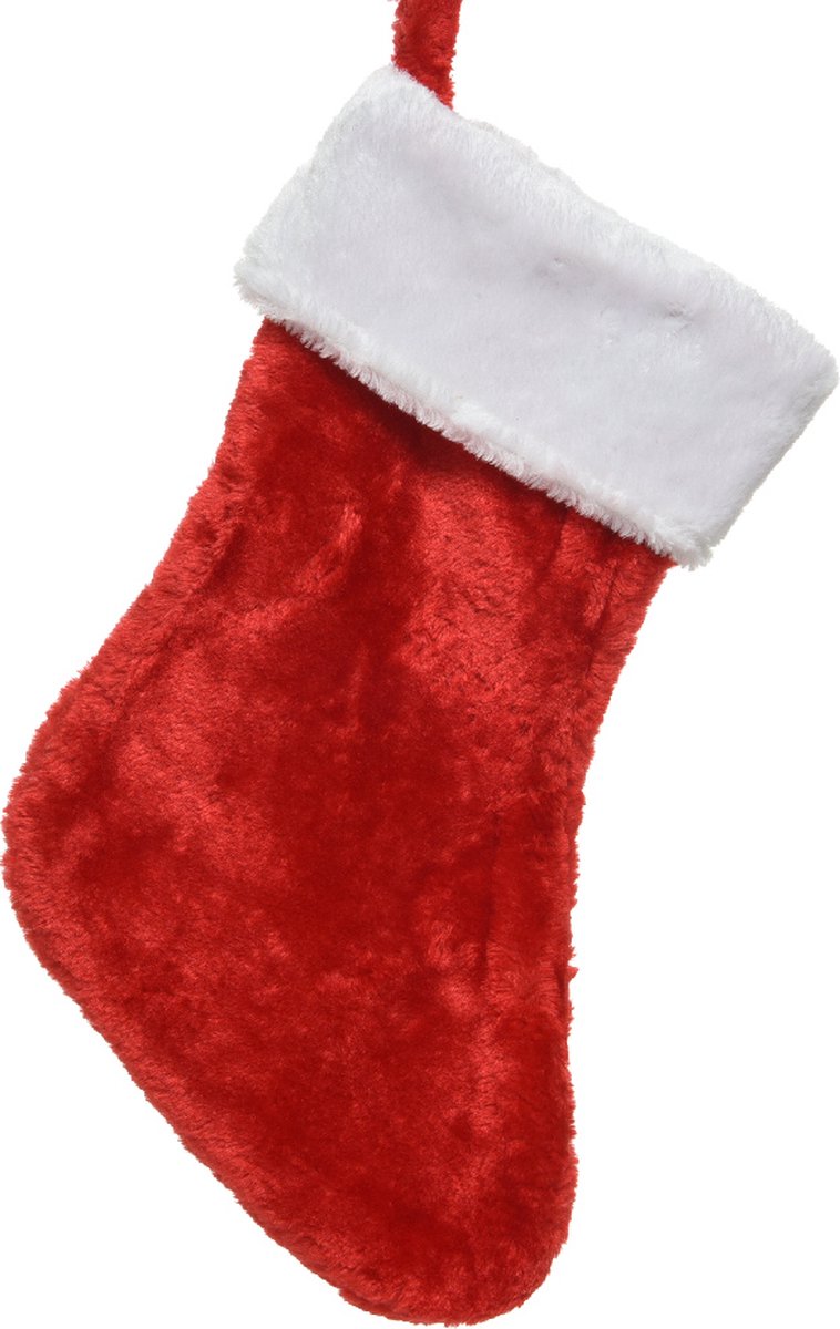 Kerstsok pes l25b40cm roodKSD