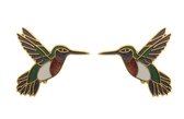 Behave Oorbellen steker vogel groen kolibrie