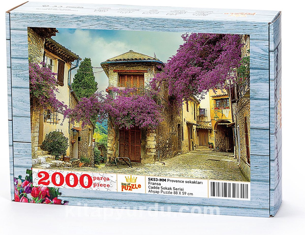 Provence Straten - Frankrijk | Houten Legpuzzel | 2000 Stukjes | King of Puzzle | 88 x 59 cm