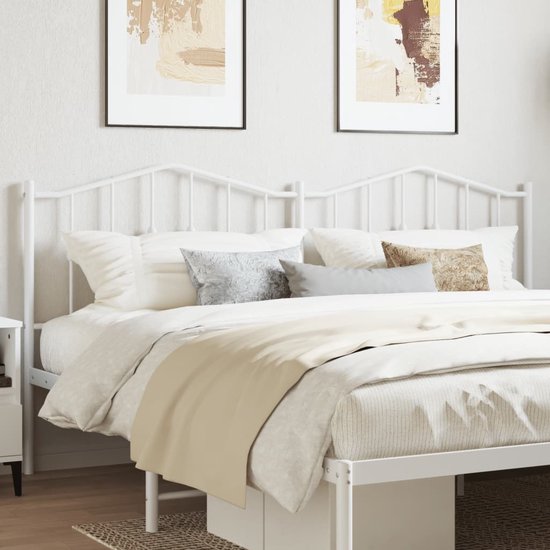 Tête De Lit En Métal Noir 160 Cm VidaXL - Design élégant Pour Lit Double