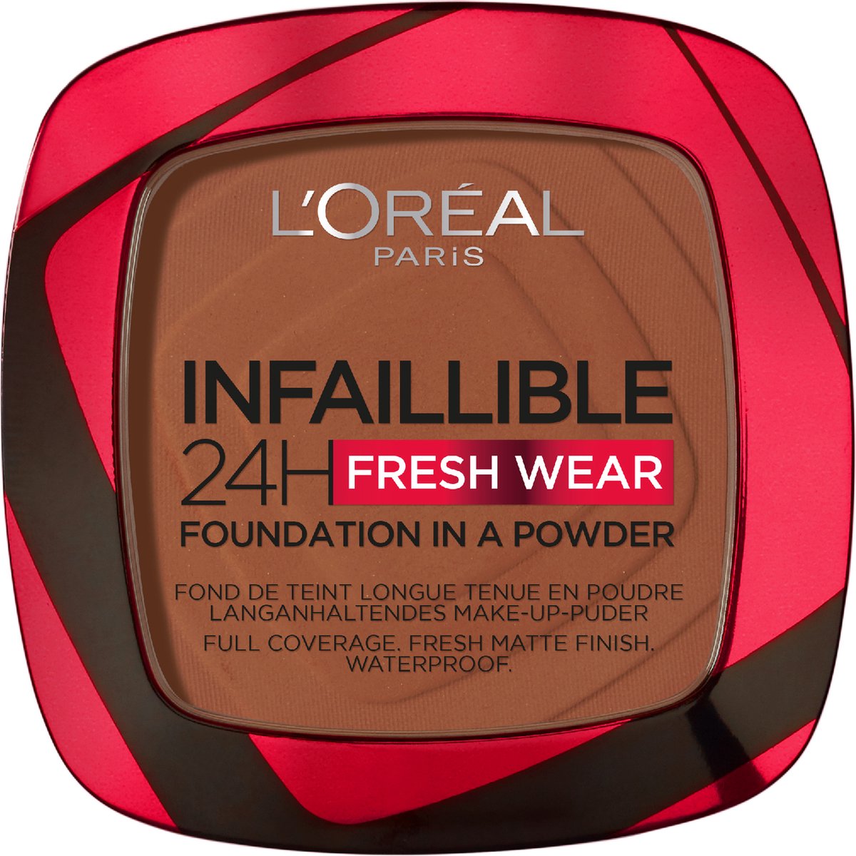 L'Oréal Paris - Infaillible 24H Fresh Wear Foundation in a Powder - 375 Deep Amber - Foundation en poeder - 8gr