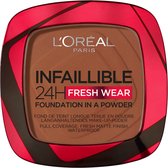 L'Oréal Paris - Infaillible 24H Fresh Wear Foundation in a Powder - 375 Deep Amber - Foundation en poeder - 8gr