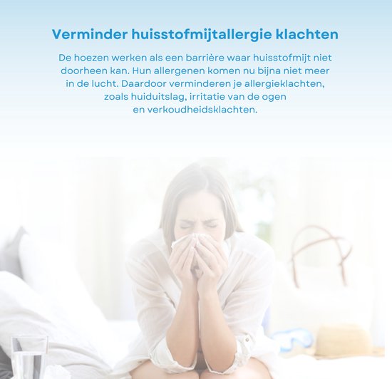 Cara C'air anti-allergie matrashoes - huisstofmijt allergie - wit 210x140x20cm