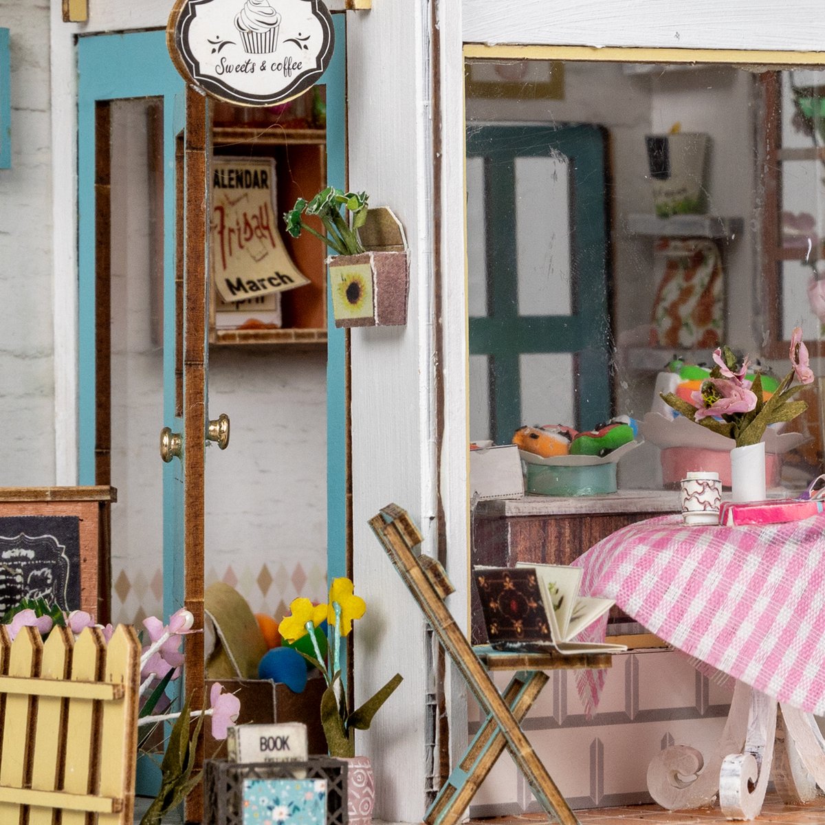 Miniatuur Bouwpakket M Volwassenen - Hout - DIY Poppenhuis - Bouwpakketten - Sweet Café - Crafts&Co — afbeelding 8