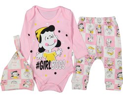 3 delige Baby kleding set - meisje kleding - set Girl Boss- rompers - muts - broekje - maat 62/68 - mamas girl - baby girl