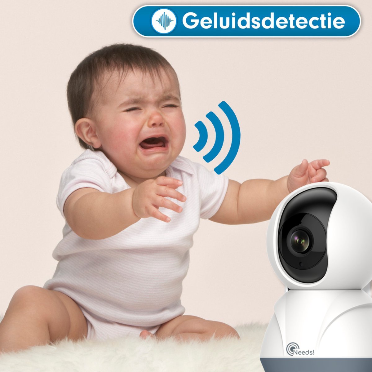Needs! Full HD Wifi Babyfoon met Camera WS-Q100A - En App - 1080p - 2.4GHZ thumbnail 6