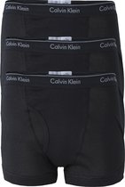 Calvin Klein trunks (3-pack) - heren boxer normale lengte met gulp - zwart - Maat: L