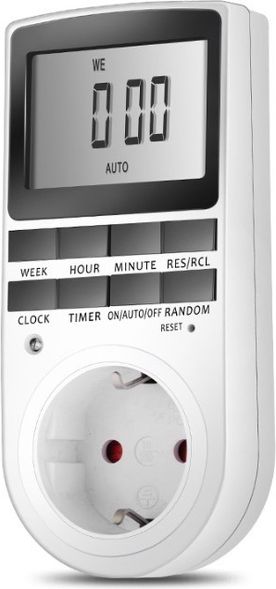 Premium Digitale Tijdschakelaar | LCD Display | Schakelklok | Tijdklok | Tijdschakelklok | Timer Digitaal | Voor Stopcontact