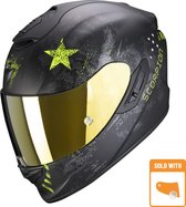 Scorpion EXO-1400 Air Asio Matt Black Neon Yellow Full Face Helmet 2XL - Maat 2XL - Helm