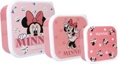 Minnie Mouse Snackbox Set ( 3in1 ) Bon Appetit! - Roze
