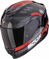Scorpion EXO-520 EVO AIR TITAN Metal Black-Red - Maat M - Integraal helm - Scooter helm - Motorhelm - Zwart