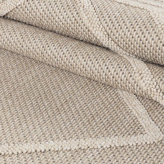 Natur Rug Xantha Tapis Extérieur Sisal Poils Ras Intérieur et Plein air Beige - 240x340 CM
