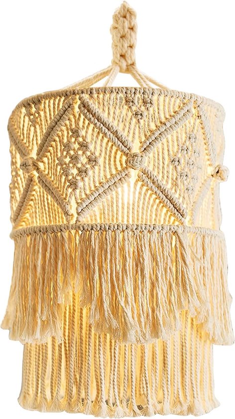 Hanglamp Boho jute naturelbruin 45cm 1-lamp