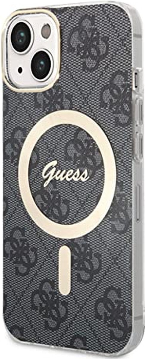 Guess 4G Back Case (MagSafe Compatible) - Geschikt voor Apple iPhone 14 (6.1") - Grijs