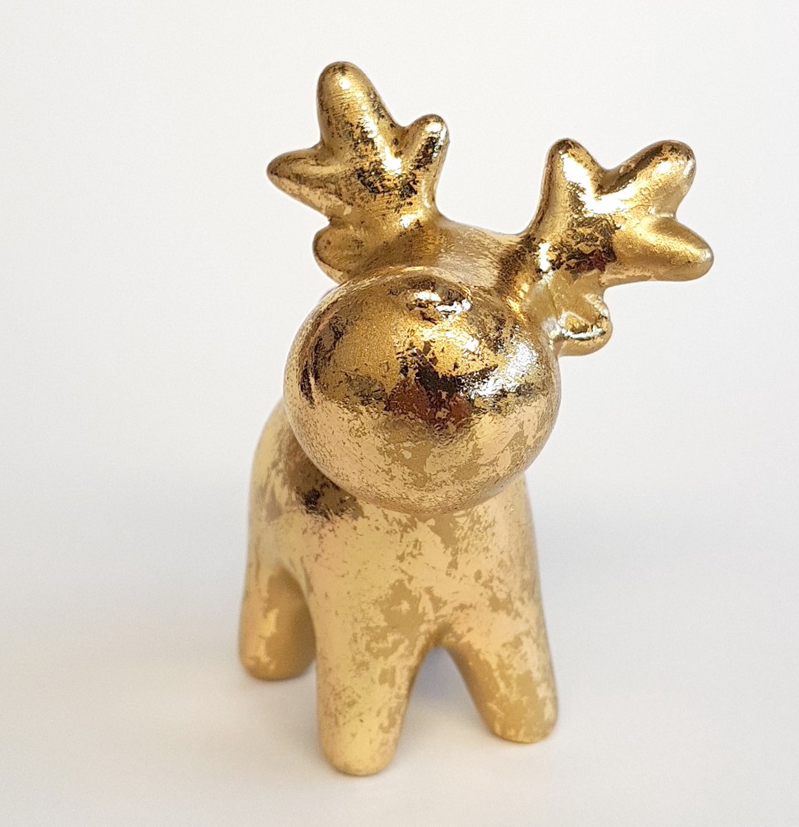 Dier / dieren / rendier - Goud - 5 x 8 x 9 cm hoog.