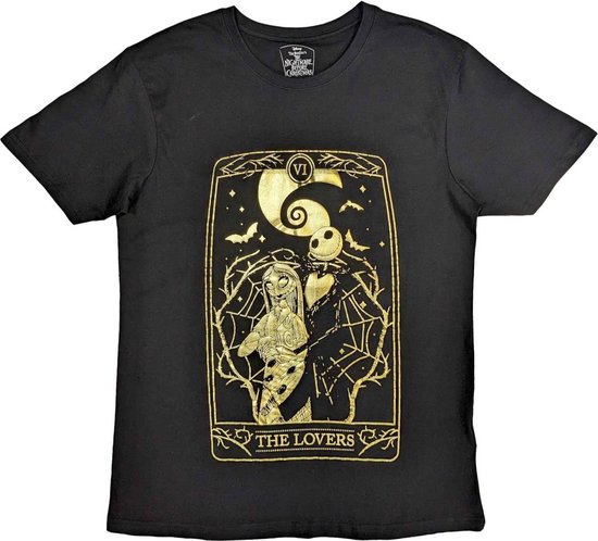 Disney The Nightmare Before Christmas - Jack & Sally Lovers Heren T-shirt - L - Zwart