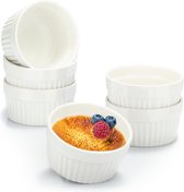 Soufflé vormpjes, crème brûlée-schaaltjes van keramiek, ovenvaste vormpjes, dessertvormpjes voor bijvoorbeeld pasteitjes