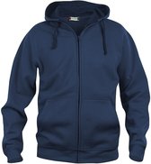 Clique Basic hoody Full zip Navy Blue maat XXL