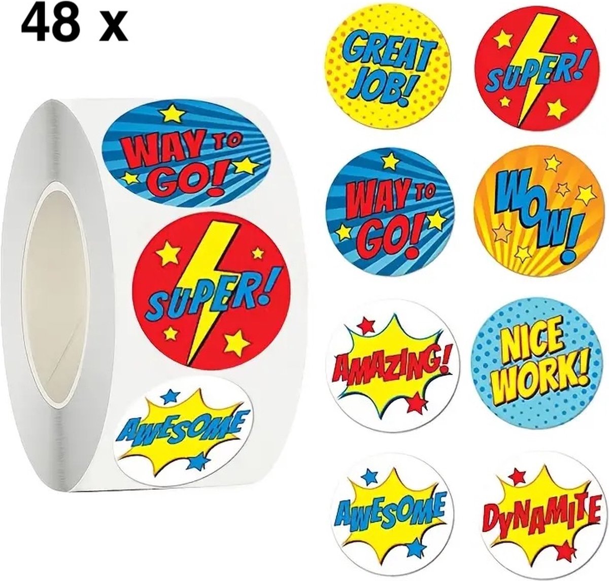 Stickerrol met 48 stickers