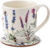 Mug & Dessous de Verre - Nectar Meadows Bee - Porcelaine - 300ml