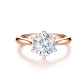 Ella - 18k Roségouden Solitair Moissanite Verlovingsring - 1.5 karaat