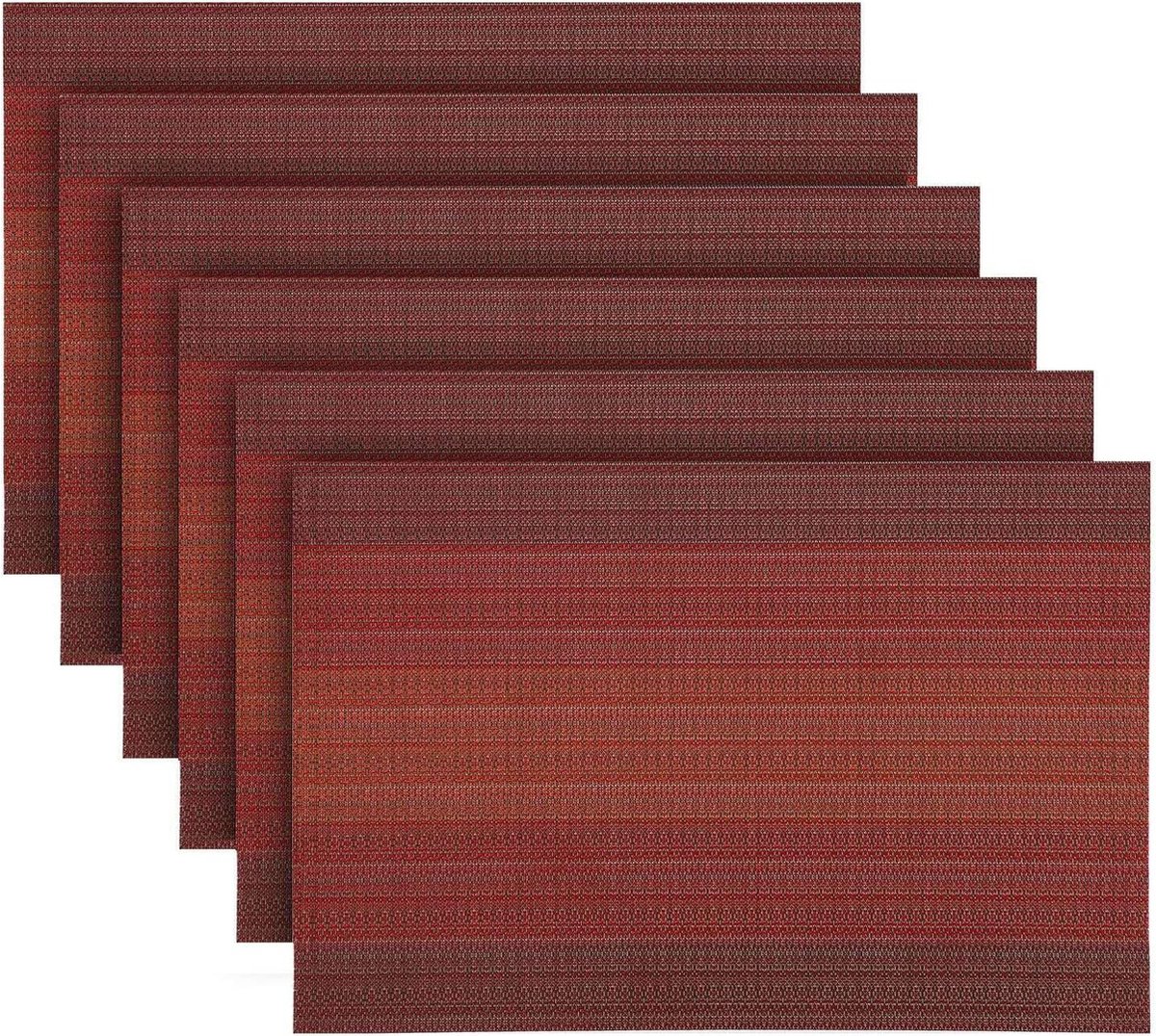 afwasbaar, 6-delige set, pvc, antislip, hittebestendig, voor thuis, restaurant, 30 x 45 cm