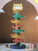 Ballenbaan Spiral Tower gekleurde knikkertoren spiraalbaan knikkerbaan 47cm