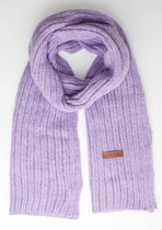 Auxane scarf- Accessories Junkie Amsterdam- Dames sjaal- Winter- Warm- Synthetisch- Leren label- Lila