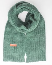 Auxane scarf- Accessories Junkie Amsterdam- Dames sjaal- Winter- Warm- Synthetisch- Leren label- Groen