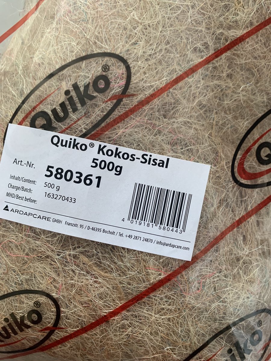 Quiko Nestmateriaal - Cocos-Sisal-Kokos – Europese cultuurvogels - 500 Gram