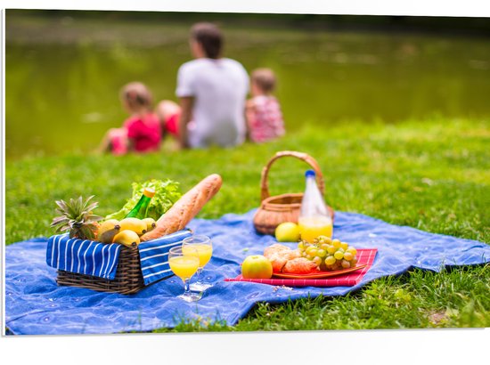 PVC Schuimplaat - Picknick - Park - Eten - Drinken - 75x50 cm Foto op PVC Schuimplaat (Met Ophangsysteem)