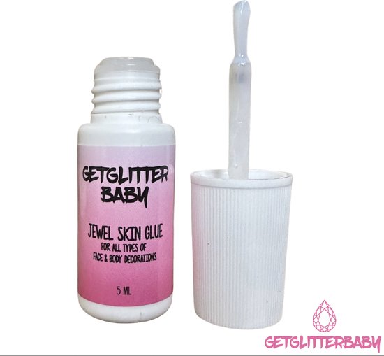 Foto: Getglitterbaby huid lijm voor glitter tattoos set gezicht en lichaam glitterlijm voor kinderen face and lijm glitters tattoo voor glitter sjablonen glittergel plak tattoo glitter gel glue huidlijm met kwast